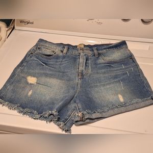 Rip Curl distressed denim short shorts - size 9